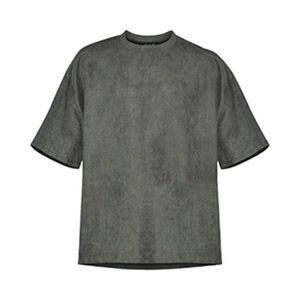 Suede Oversized T-shirt- Olive Size Medium